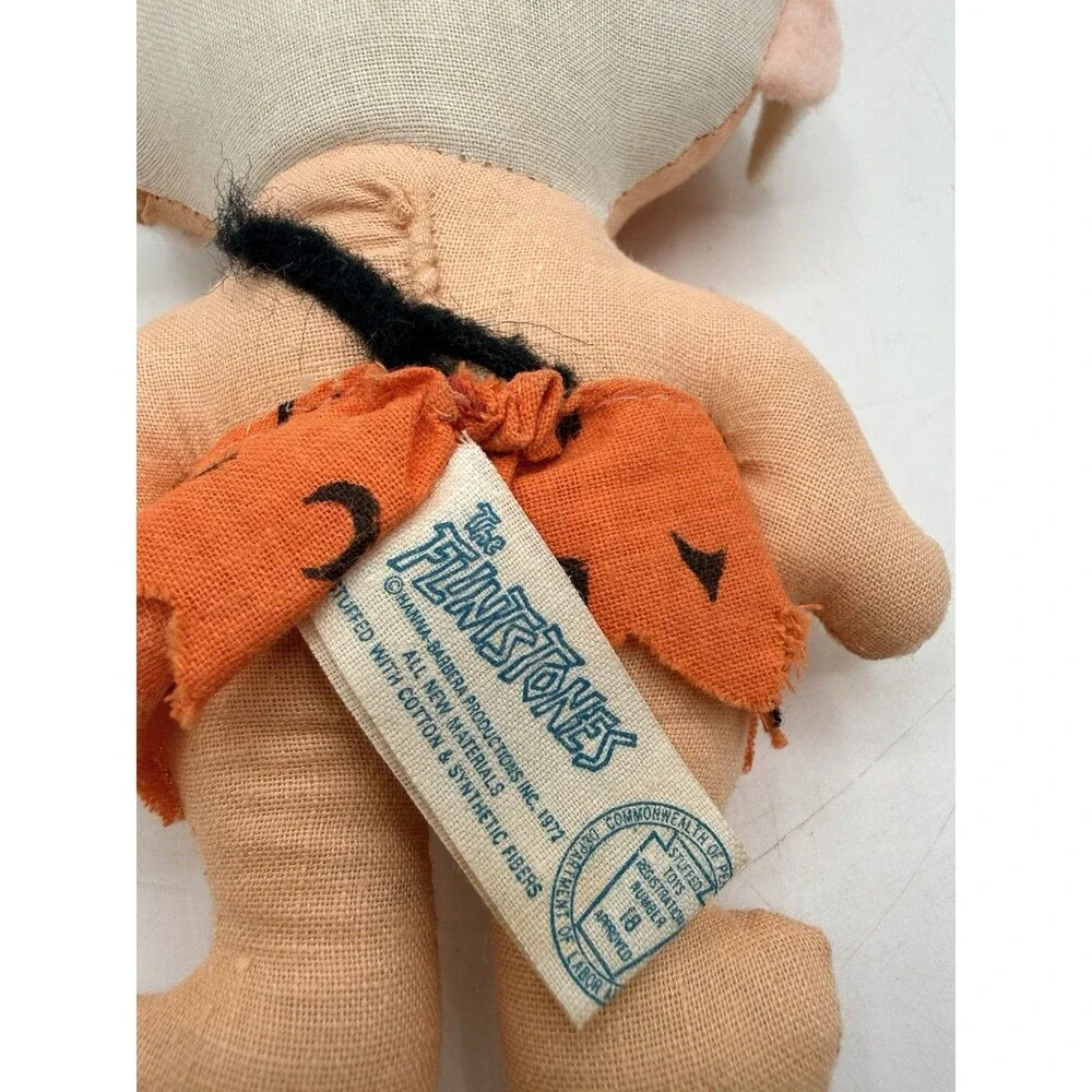 1972 KNICKERBOCKER Toy HANNA BARBERA BAMM BAMM Flintstones STUFFED DOLL 6.5”